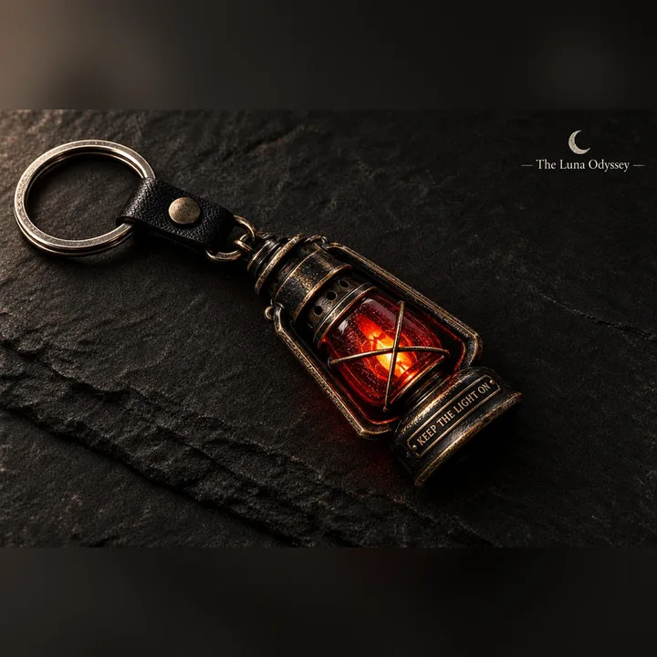Keep the Light On Lantern Keychain