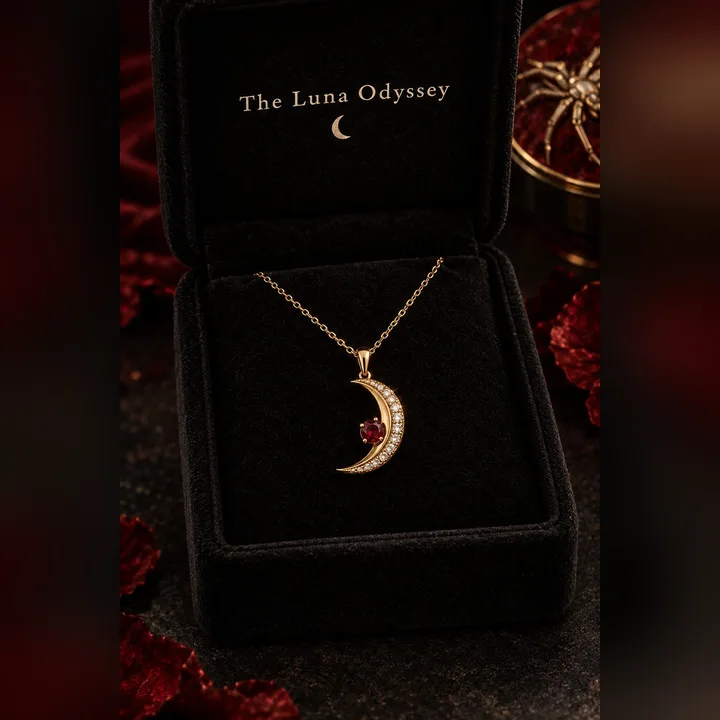 Luna Odyssey Crescent Necklace